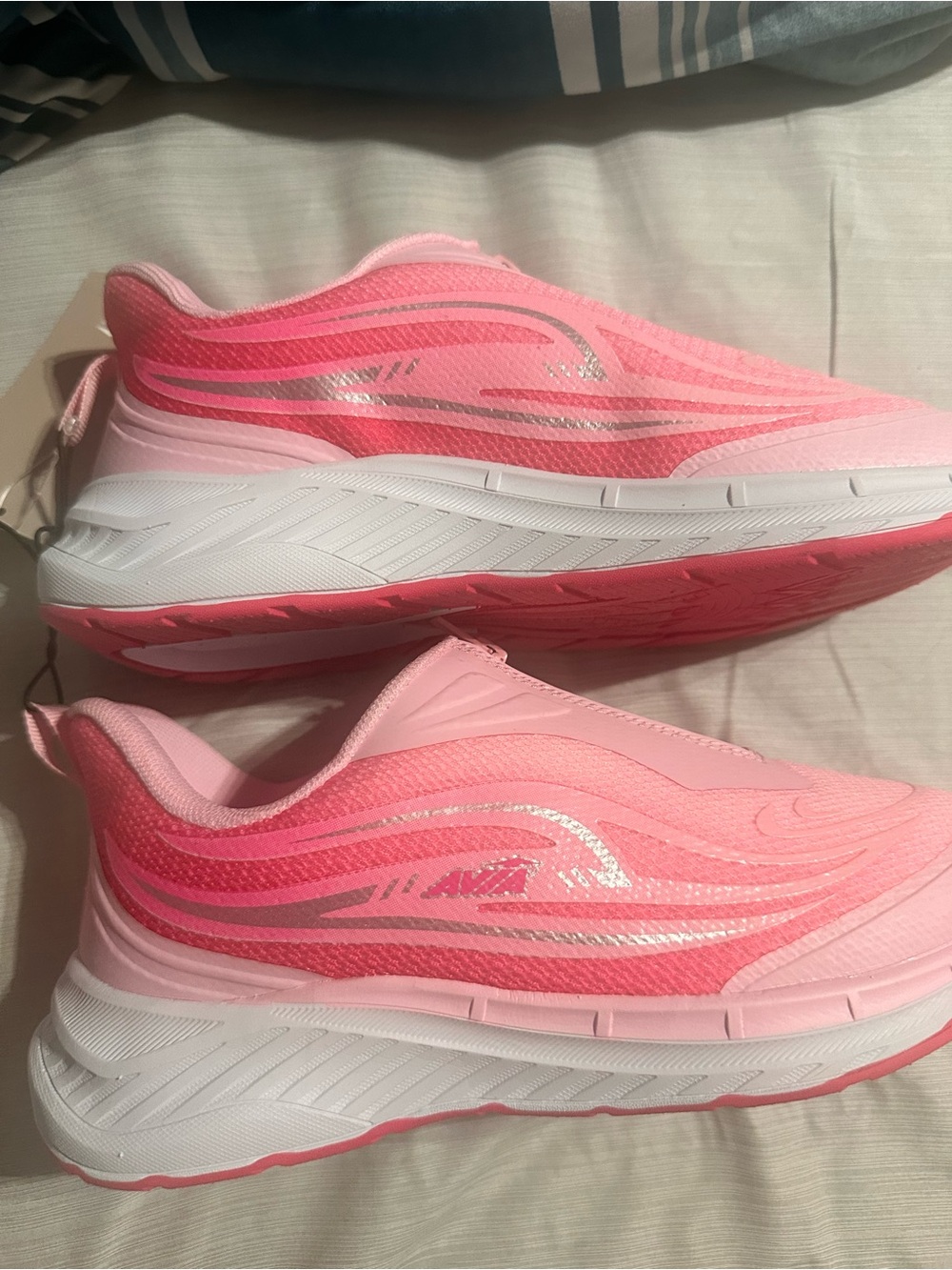 Avia Pink and White Kids Sneakers
